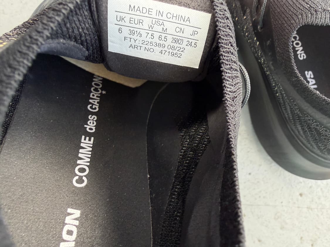 살로몬 x 꼼데가르송 옴므 펄사 플랫폼 블랙 CDG x Salomon P 상품이미지7