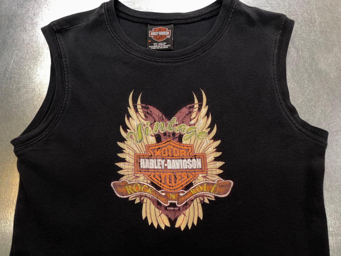 (M) Harley Davidson 할리 프린팅 슬리브리스 나시 상품이미지8