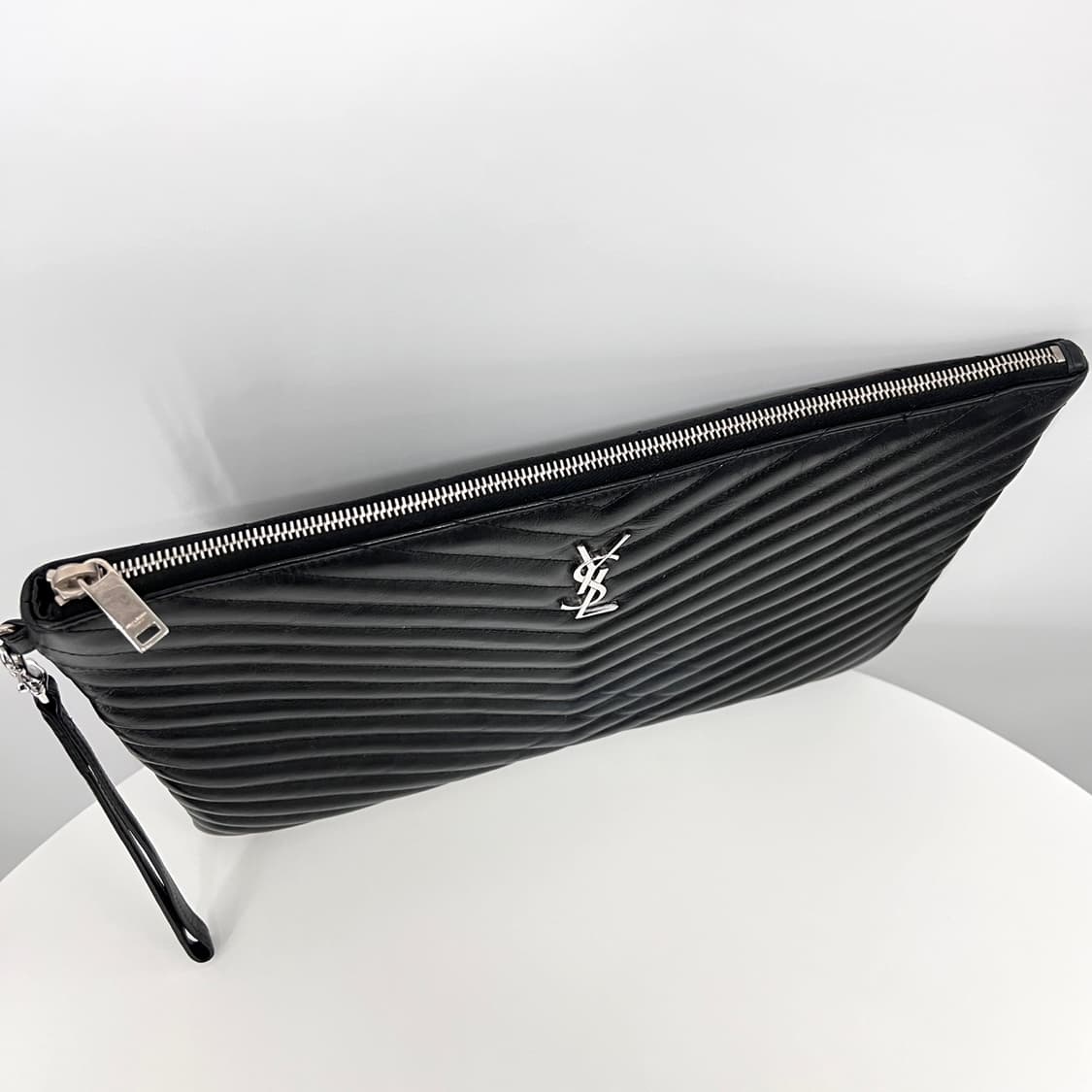 [감정완료] 생로랑 마틀라세 클러치백 라지 블랙 (440222) 상품이미지6