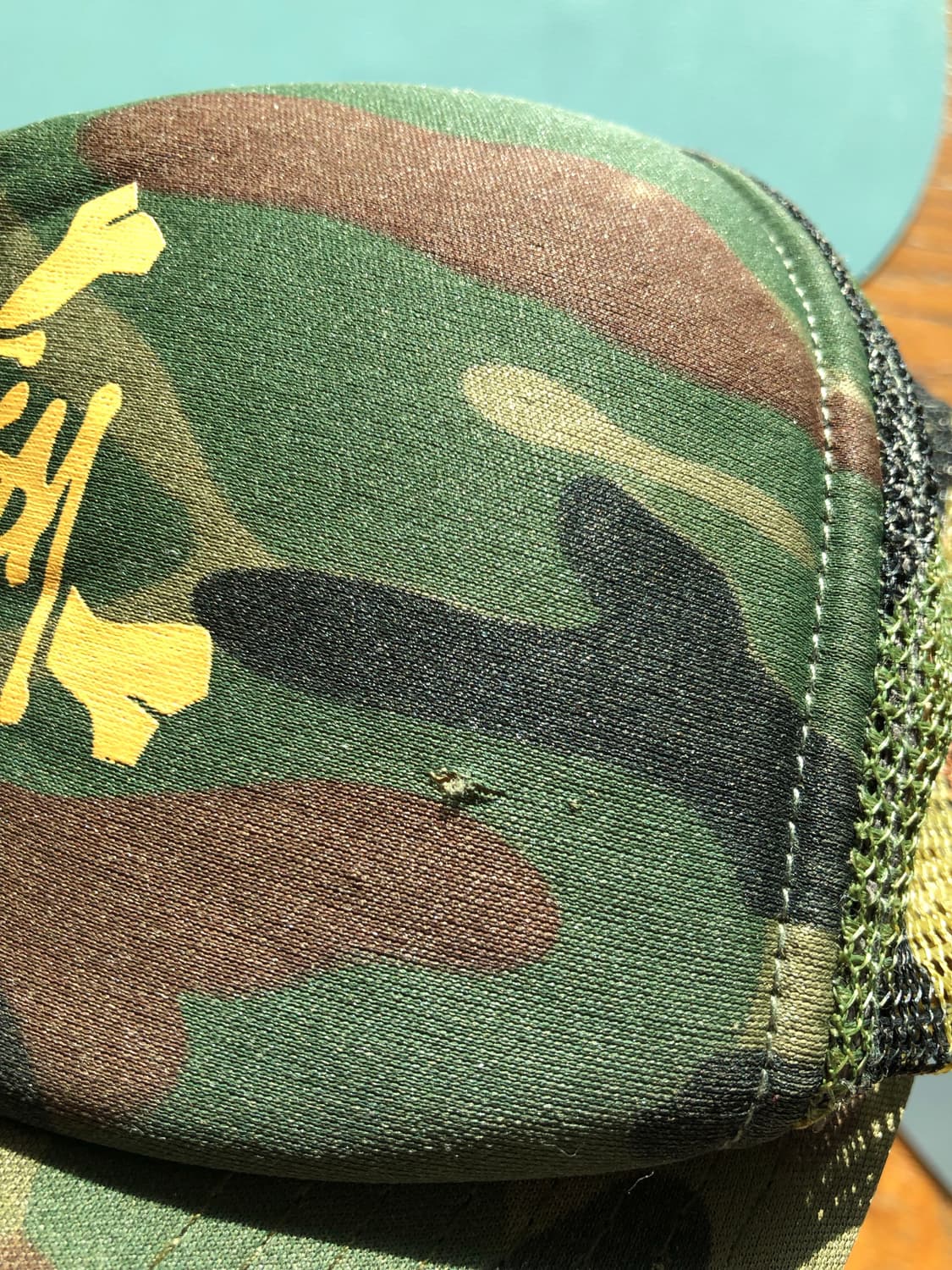 90s 스투시 카모 트러커 모자 상품이미지5