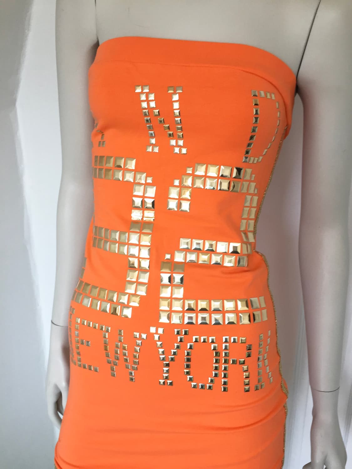 Vivid Orange Sporty Stud Tank Top 상품이미지4