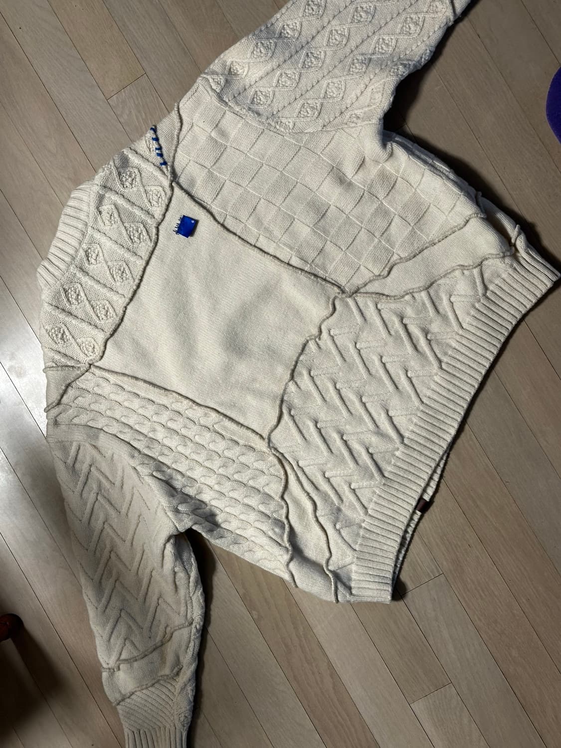 자라 아더에러 패치워크 오버사이즈 니트 스웨터 상품이미지4