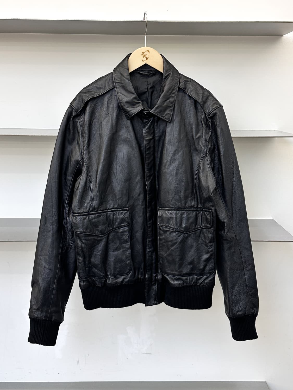 브이맨 90s U.S.A.F 타입 A-2 레더 자켓 상품이미지2