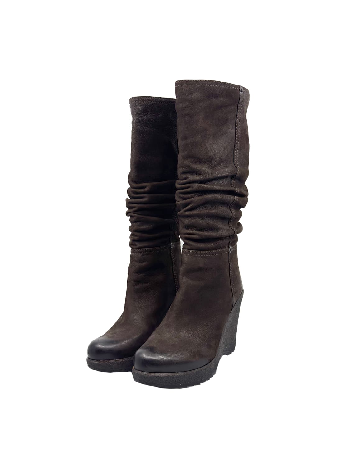 Prada Wedge Heel Slouch Knee Boots/ 38.5 상품이미지2