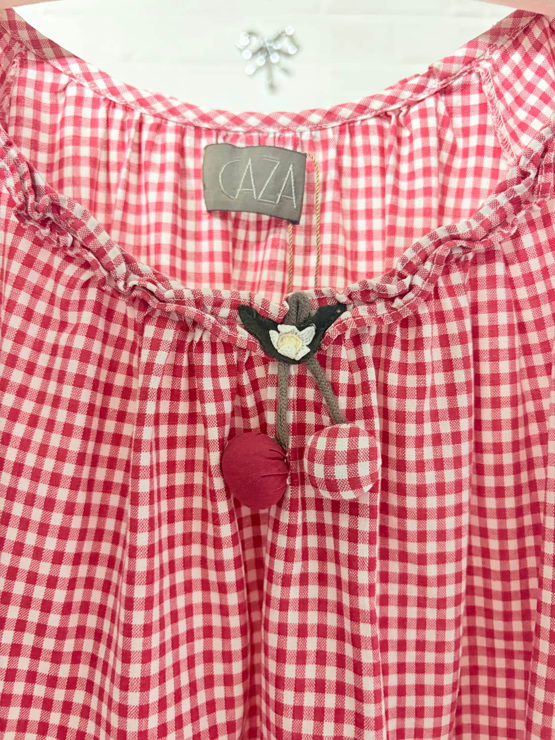 jpn vintage cherry blouse 상품이미지5