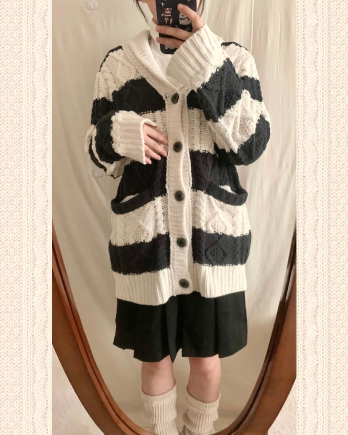 젤라또피케 보송 케이블 가디건 상품이미지5