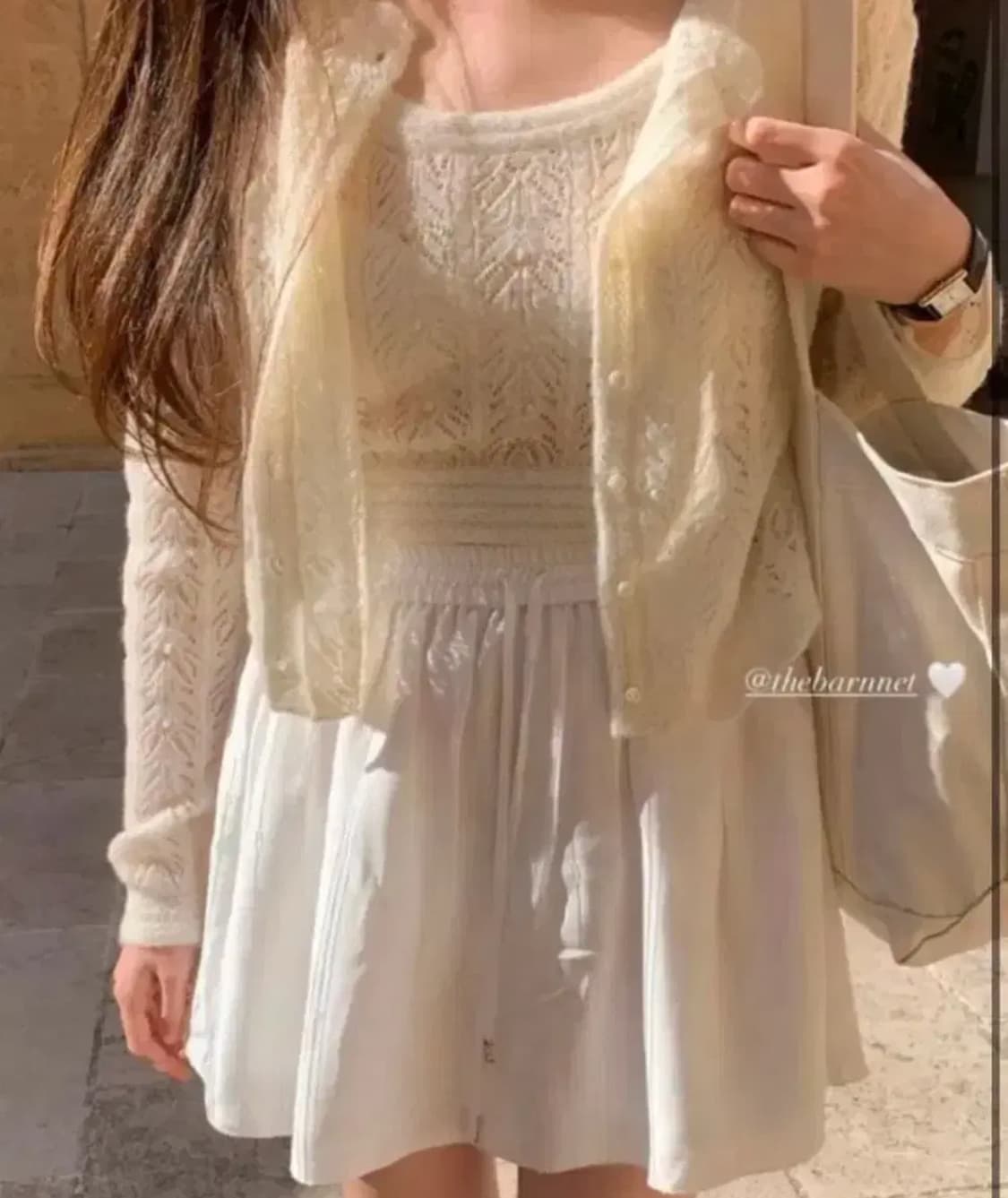 더바넷 아이보리 코발트 Ivory Coverts Knit 가디건 상품이미지1