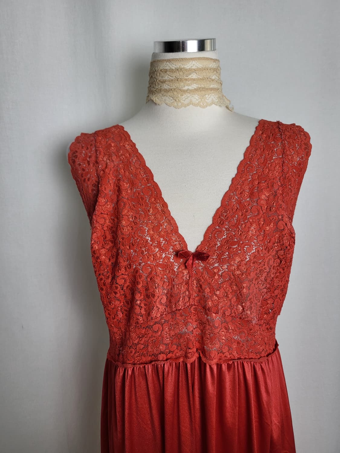 빈티지 딥 레드 슬립 드레스 상품이미지4