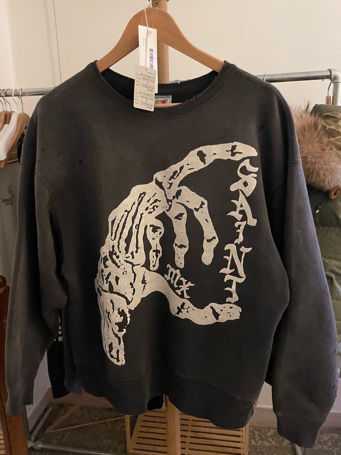 세인트미카엘 bone saint 스웻  24AW 상품이미지2