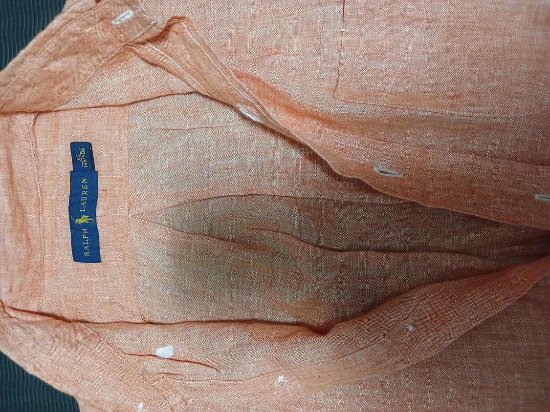 폴로 린넨 100% 오렌지 셔츠 상품이미지4