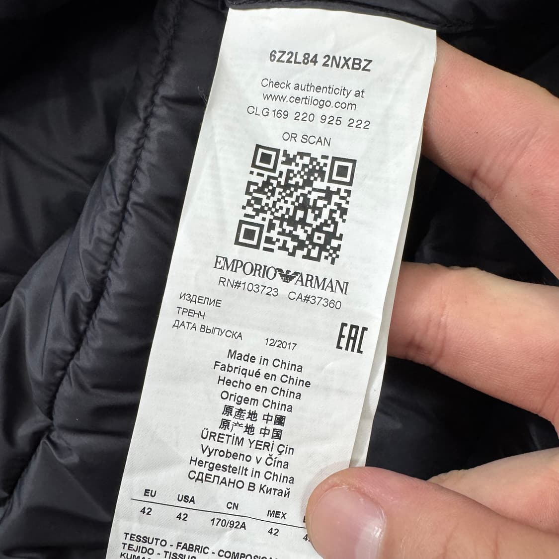 아르마니 패딩 코트 상품이미지6