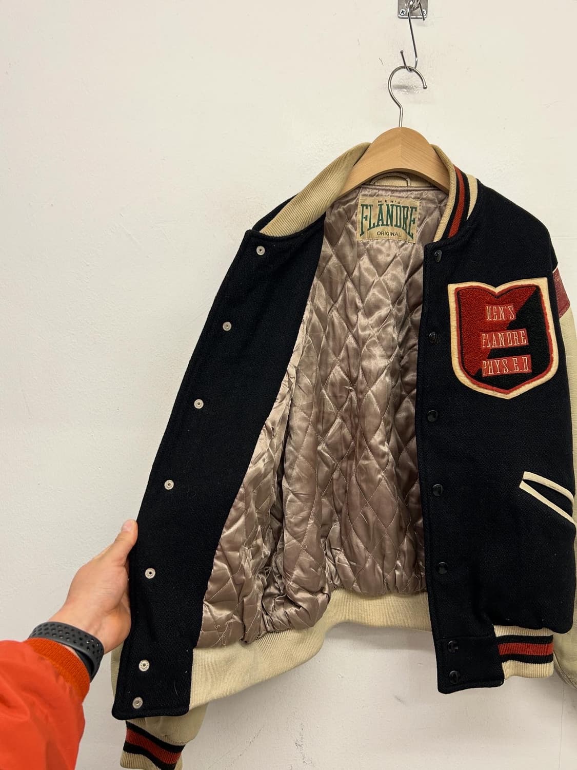 80-90s Mens FLANDRE JPN 빈티지 바시티 자켓 상품이미지2