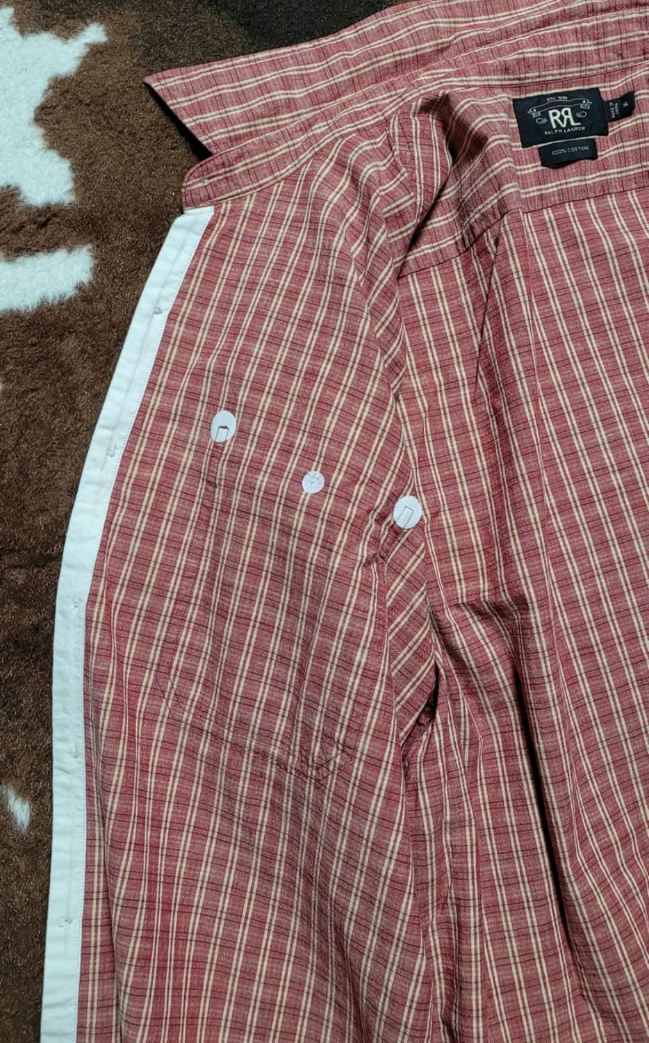 RRL 남성용 체크 남방(XL) 상품이미지4