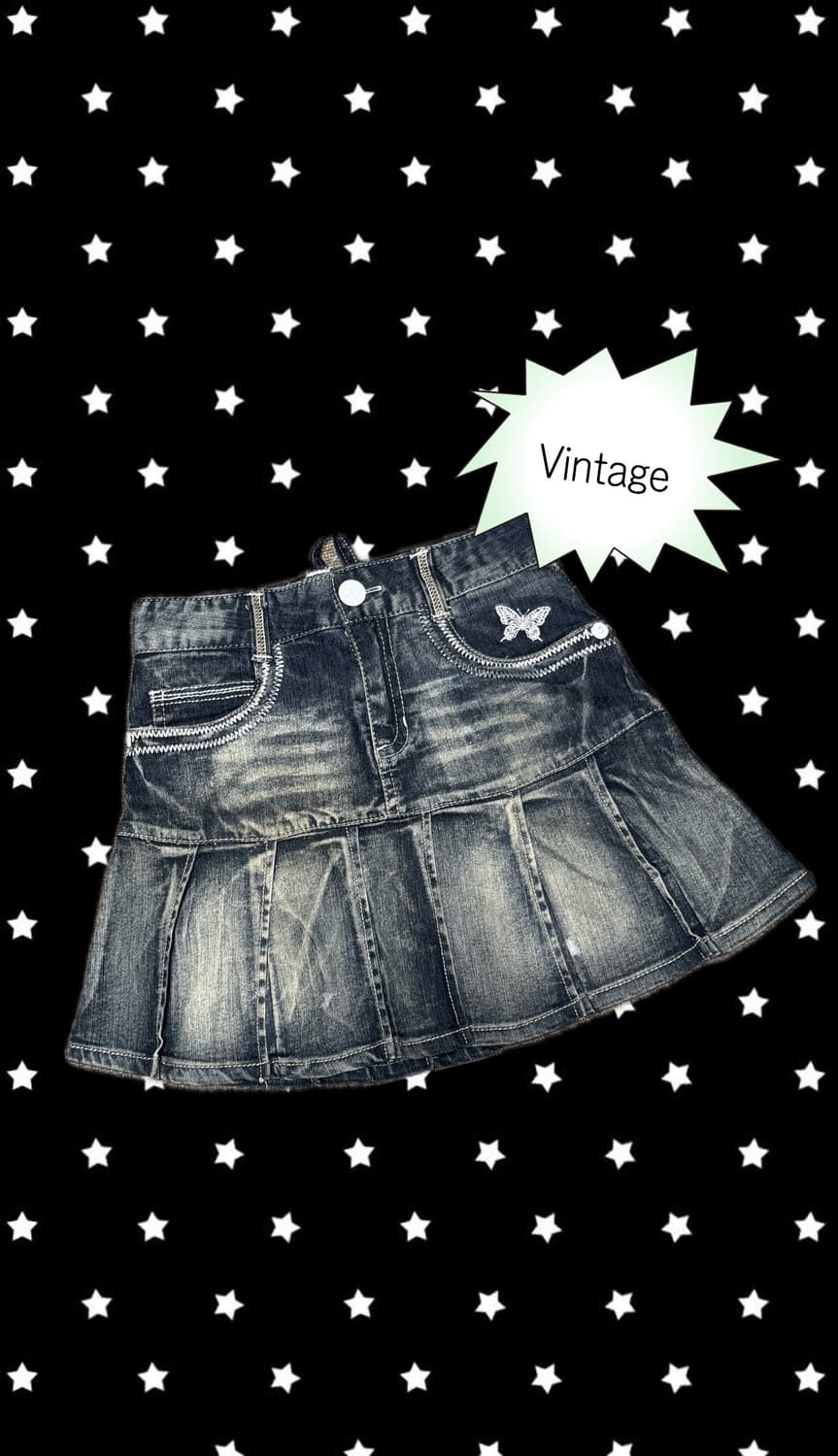 Vintage 그런지 나비 스커트 상품이미지1