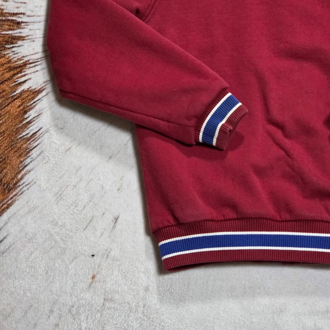 뉴발란스 버건디 후드 코튼 바시티 점퍼 상품이미지6