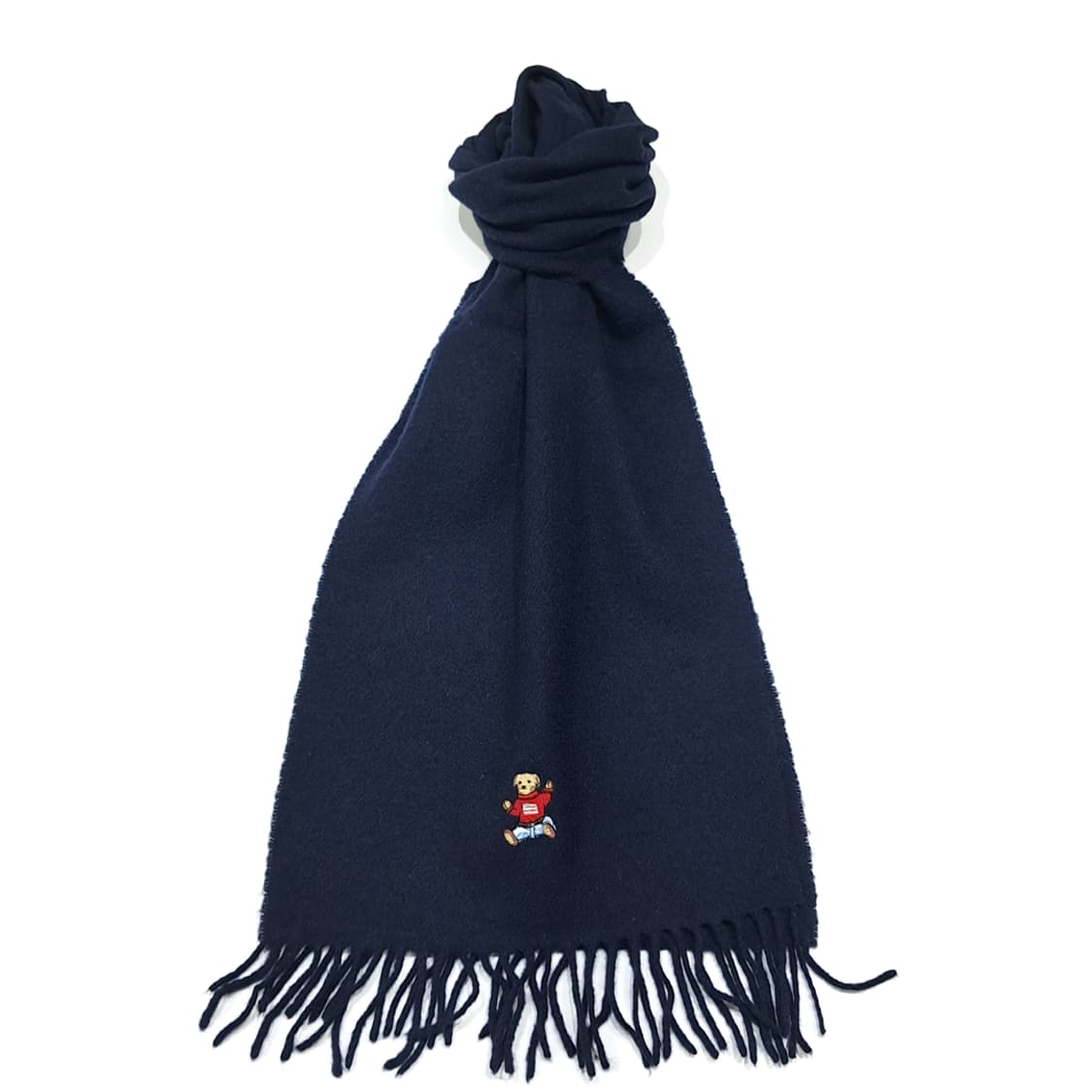 MX549 폴로 90s 스코틀랜드판 램스울 폴로베어 네이비 머플러 목도 상품이미지1