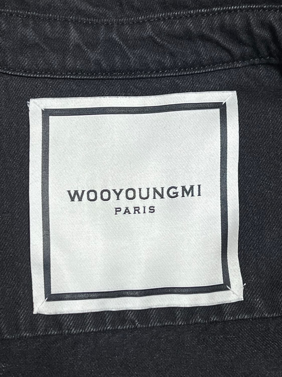 우영미 블랙 데님 셔츠 오버핏 48사이즈 상품이미지4