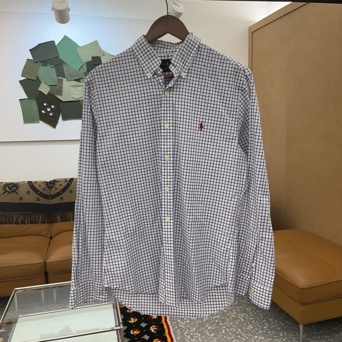 폴로 랄프 로렌 체크 패널 빈티지 오버핏 셔츠 M C06646 상품이미지3