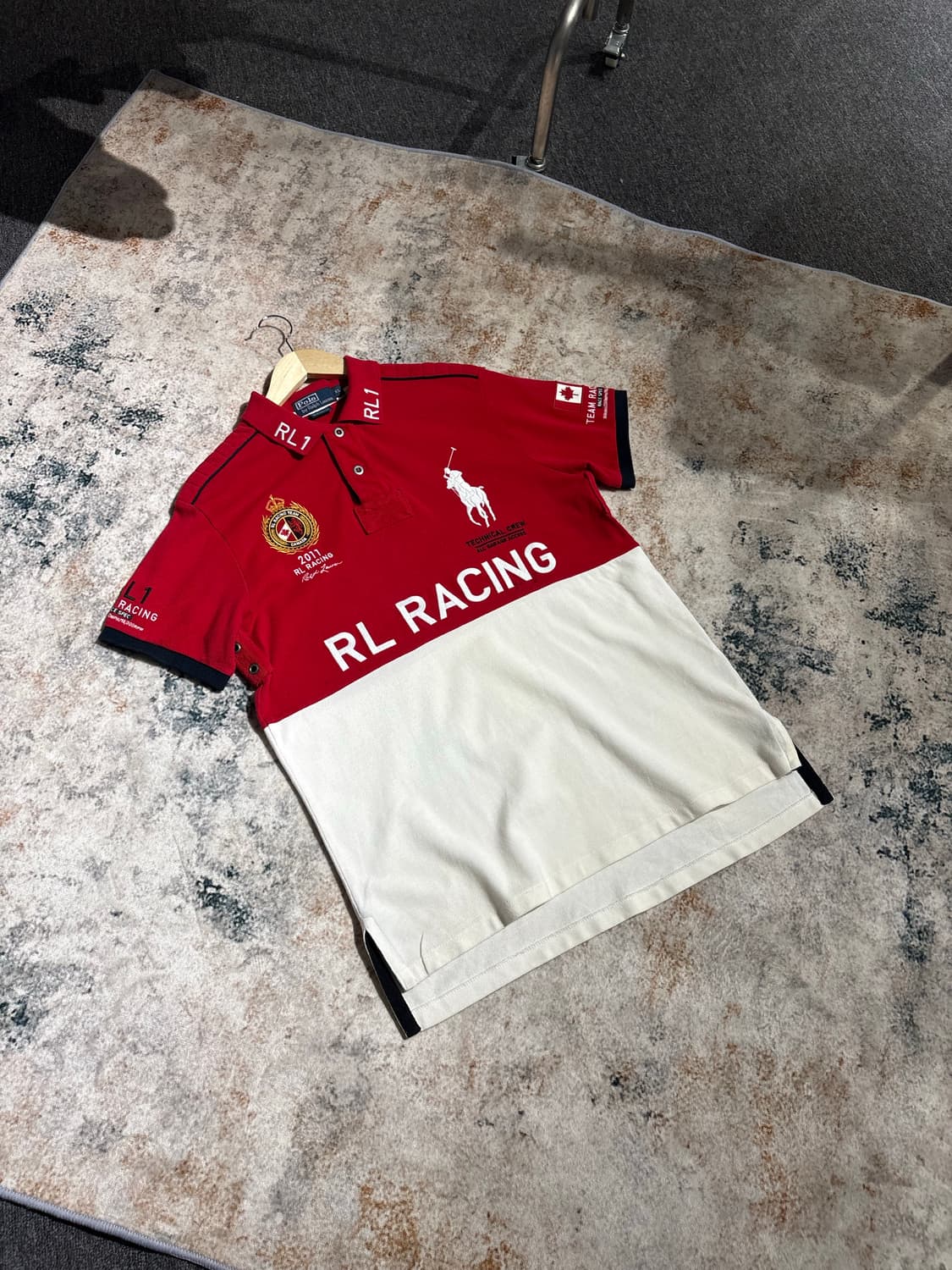 폴로 랄프로렌 빅포니 레이싱 캐나다팀 카라 반팔티셔츠 상품이미지1