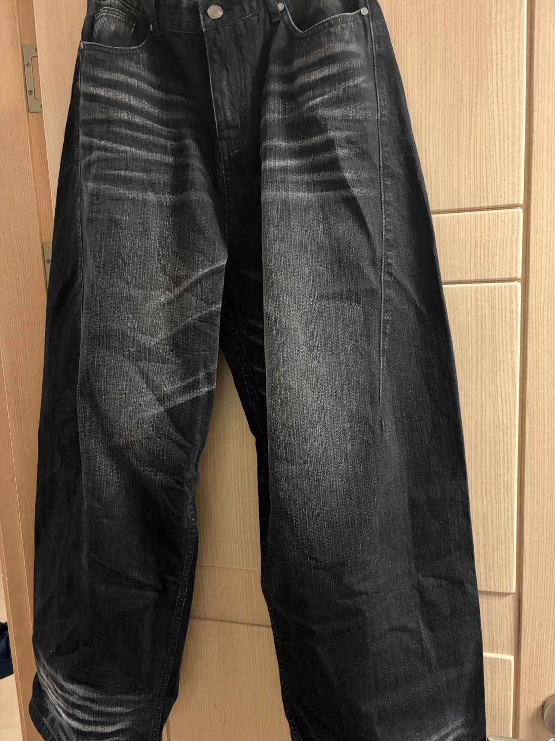 Dnsr 커브드 데님팬츠 블랙 XL 상품이미지2