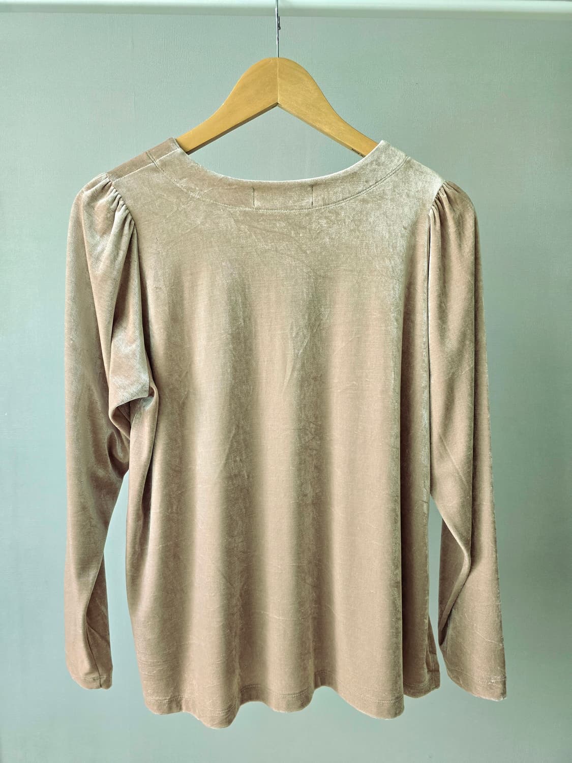 ZUCCA 벨벳 셔츠 카멜 M 상품이미지3