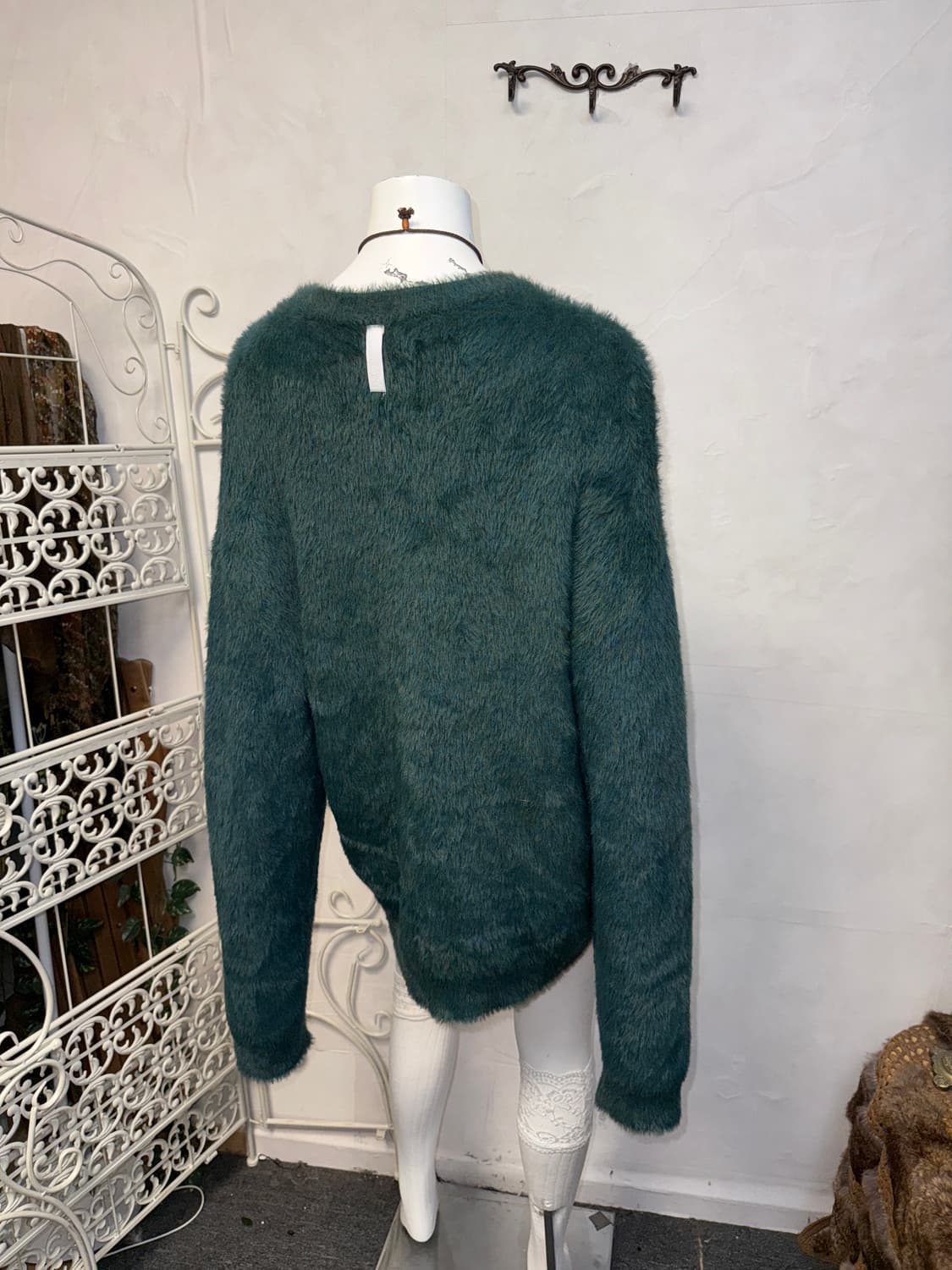 NOMANUAL CROPPED HAIRY KNIT - FOREST L 상품이미지3