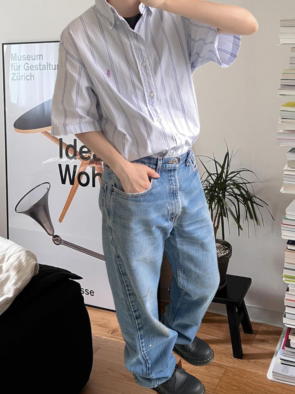 폴로랄프로렌 1/2 스트라이프 셔츠 (Man XL) AB0801 상품이미지2
