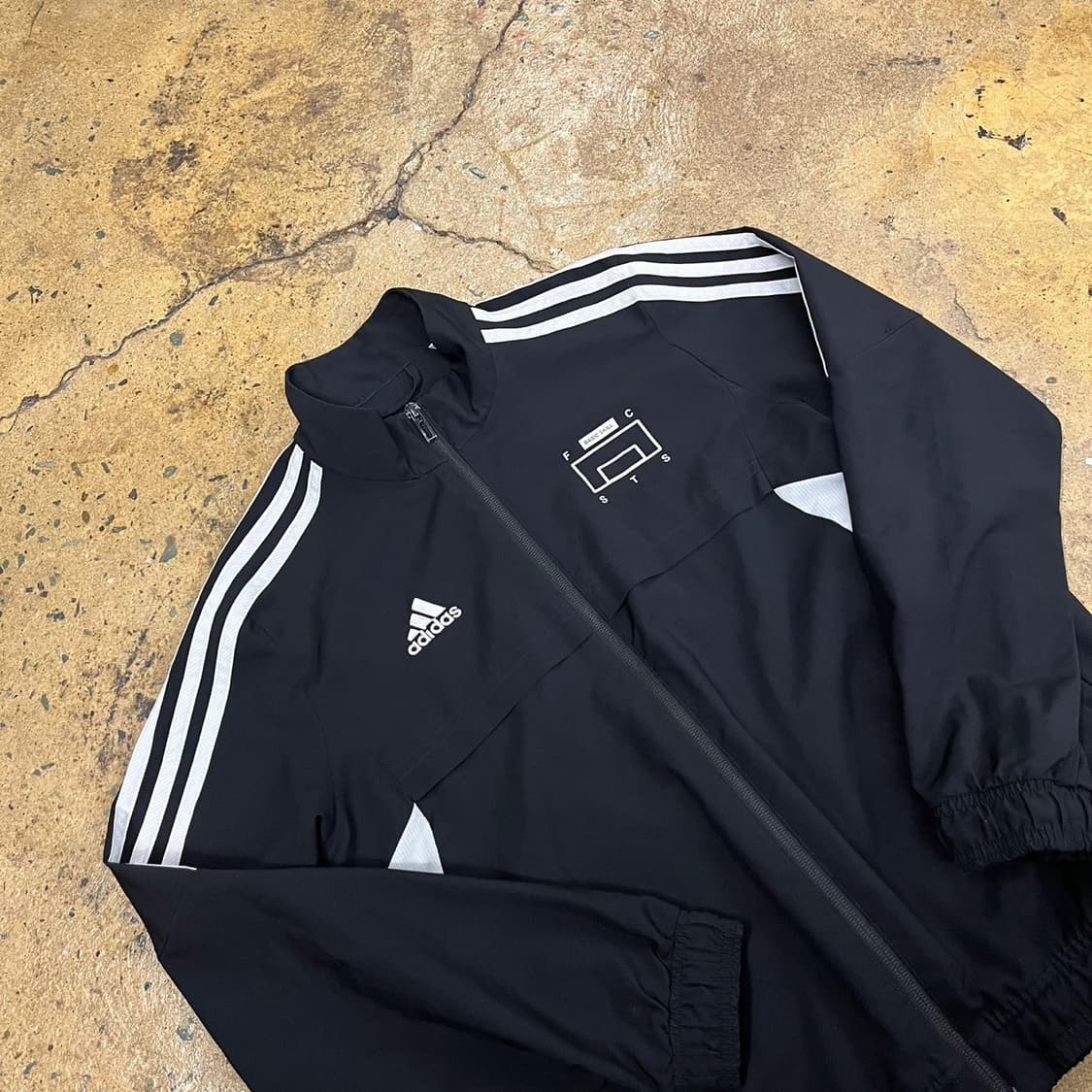 [정품/150] 아디다스 블랙 삼선 트랙탑 져지 자켓 b19 상품이미지1