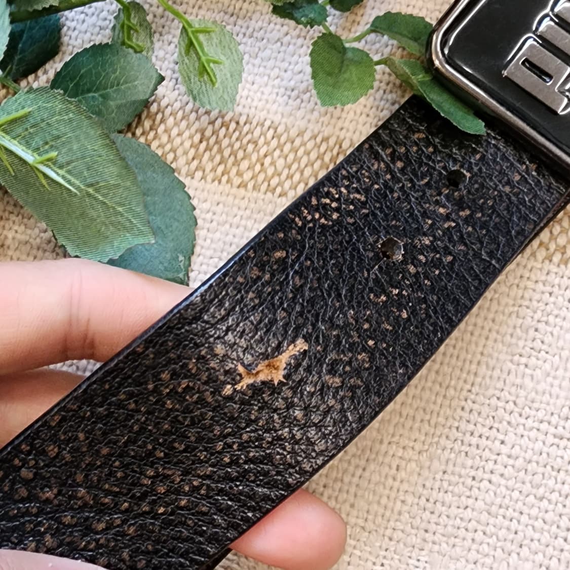 00년대 푸마 메탈로고 레더 벨트 M 상품이미지5