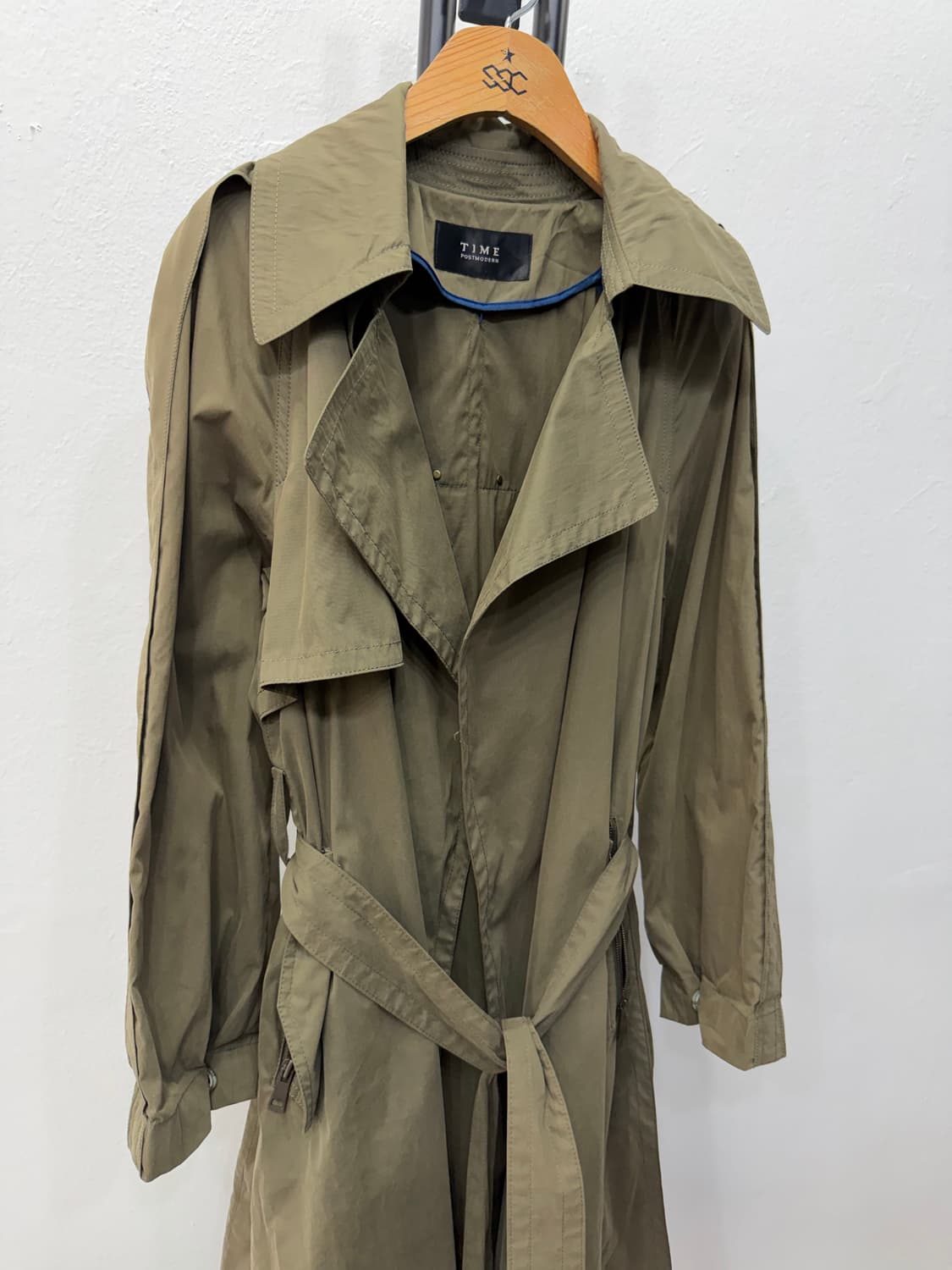 정품) TIME 타임 한섬 카키색 트렌치코트 82 상품이미지2
