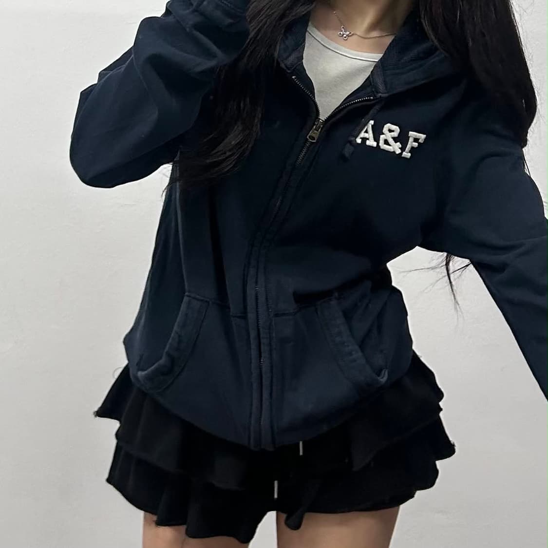 아베크롬비 y2k 올드스쿨 스웻 후드집업 희귀져지(XL) 상품이미지3