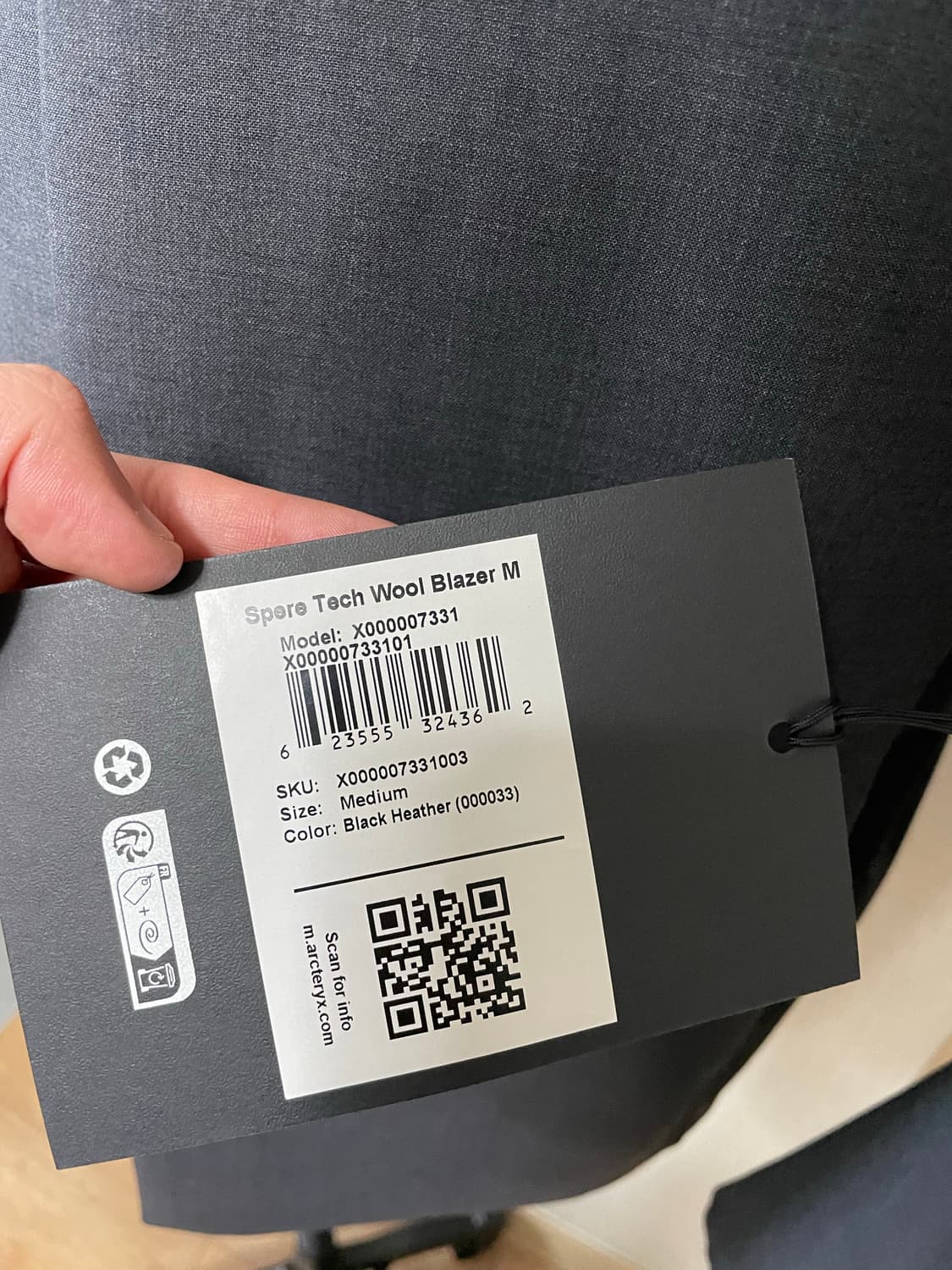 [M]23fw베일런스 스페레 테크 울 블레이저 블랙헤더 상품이미지6