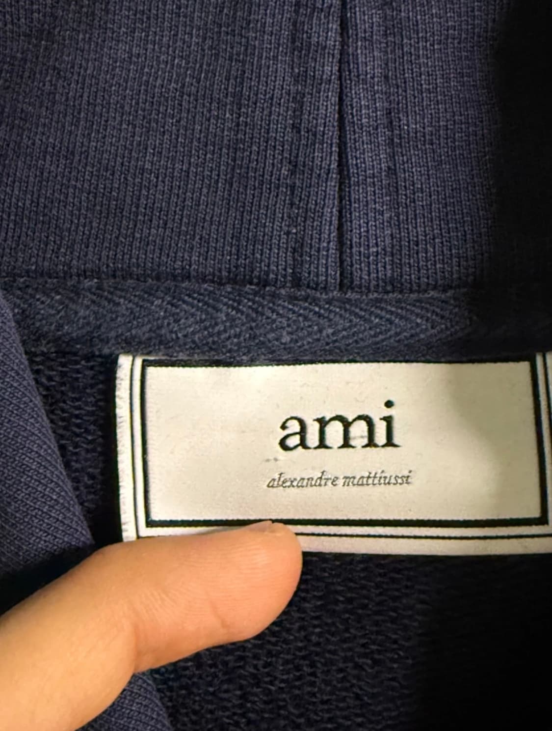 아미 후드티 네이비 상품이미지4