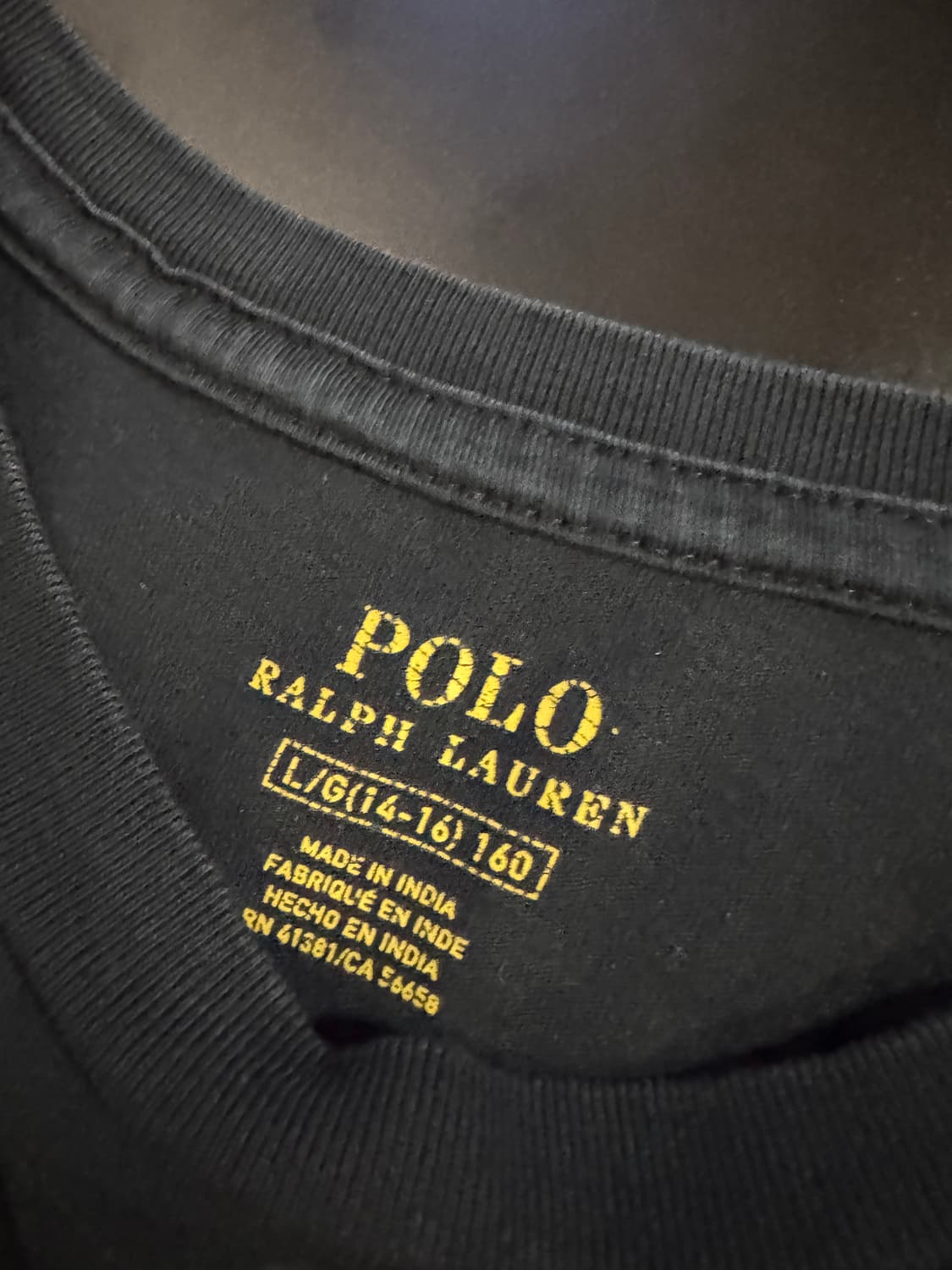 여성 폴로 랄프로렌 미니멀 반팔 티셔츠 S 블랙 상품이미지3