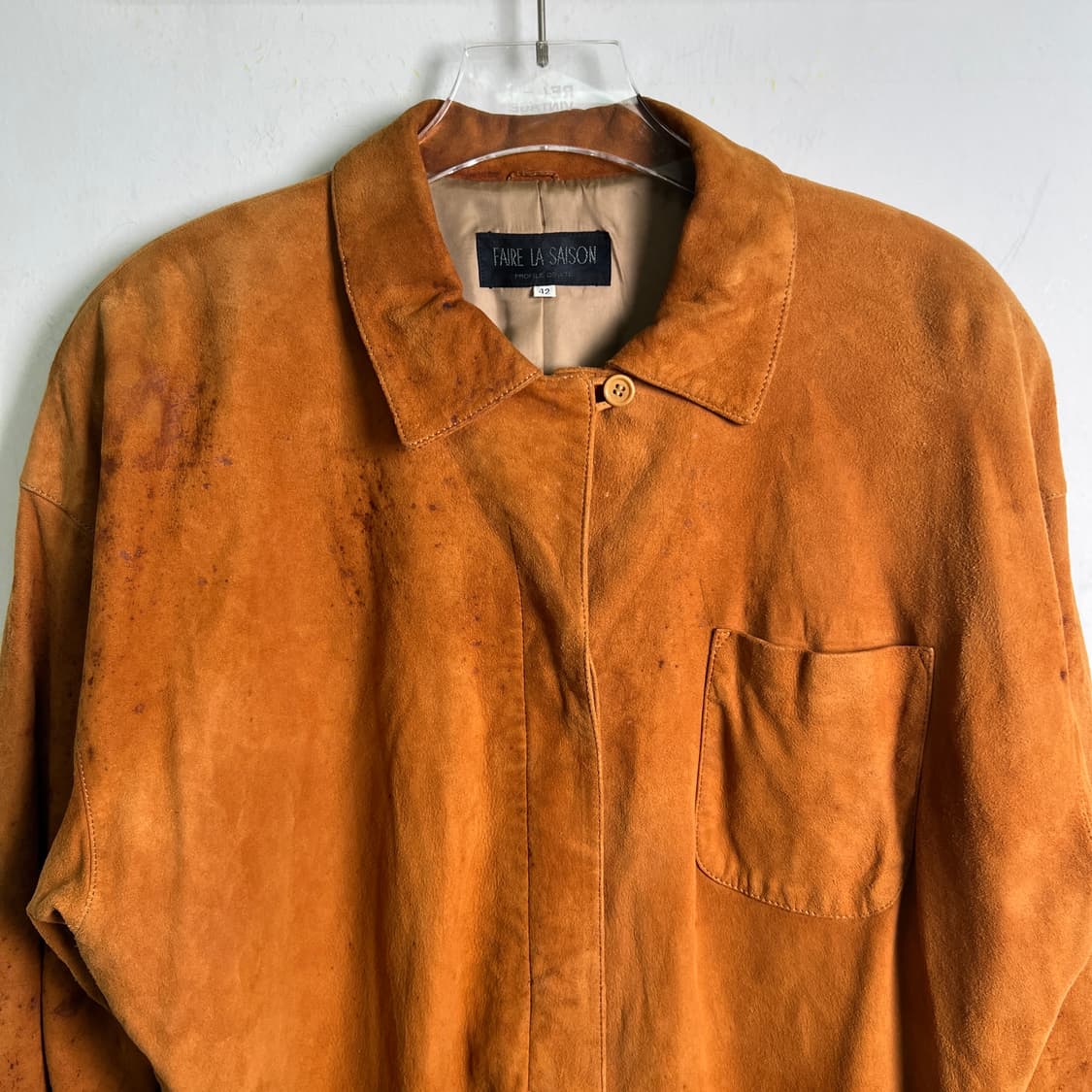 VTG 빈티지 브라운 스웨이드 셔츠 자켓 42 상품이미지4