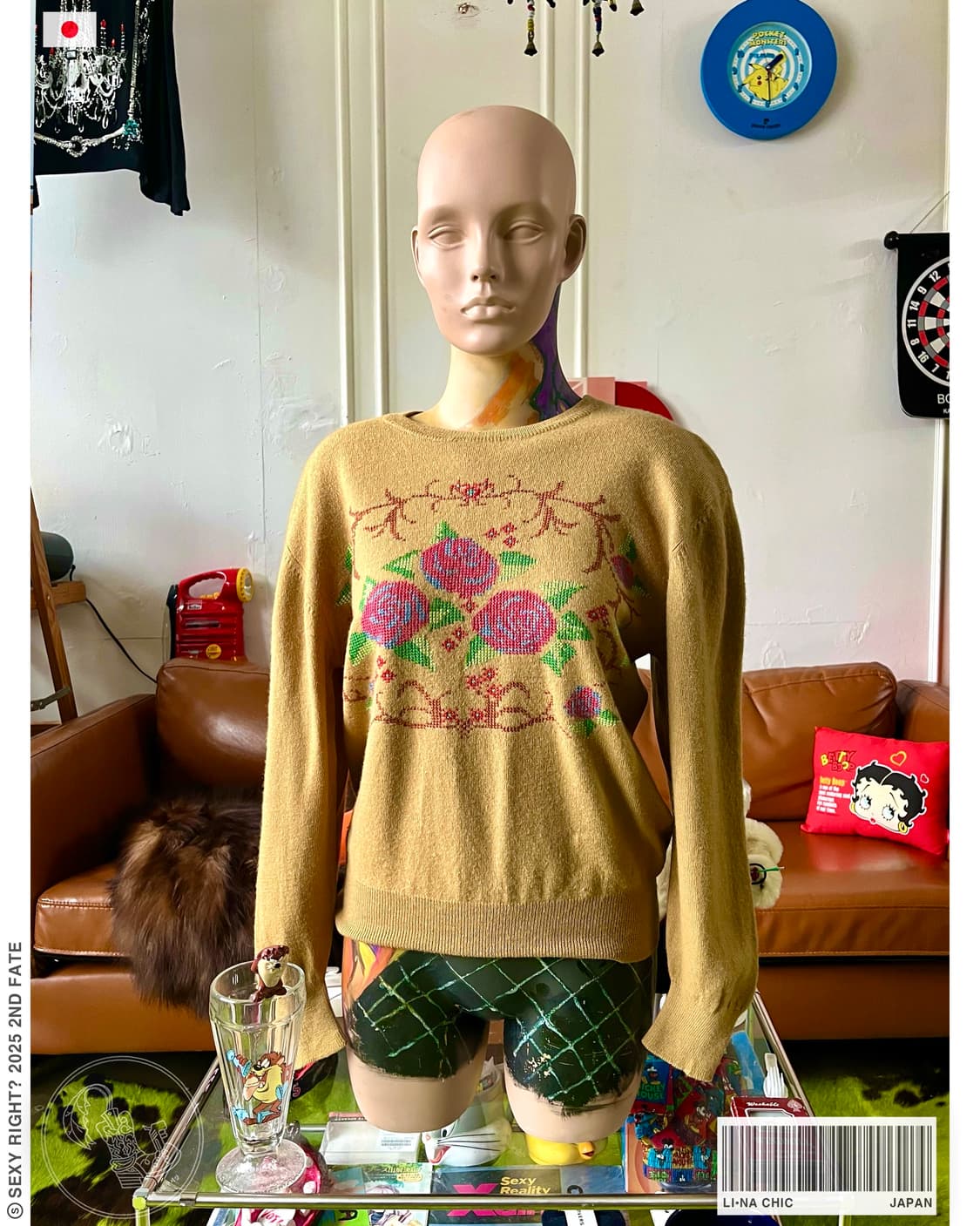 1980-90s LI•NA Chic Wool Knit Sweather 상품이미지1