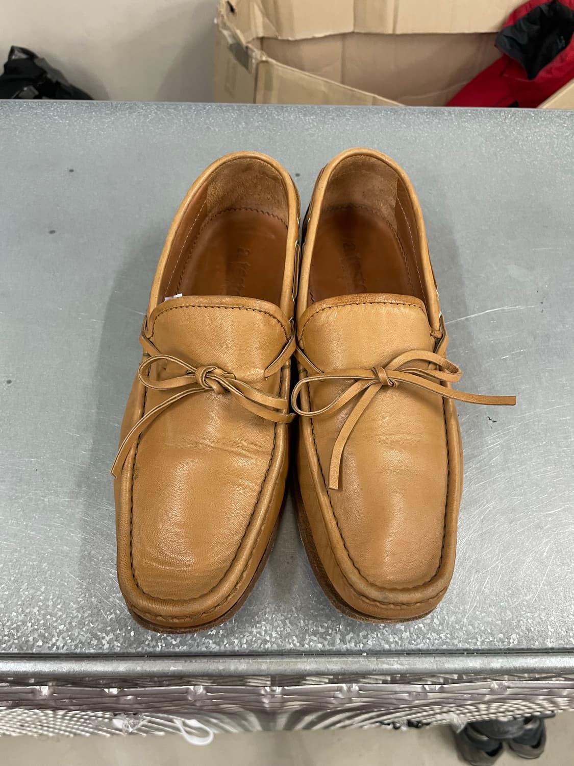 아테스토니 레더 로퍼 브라운 상품이미지5