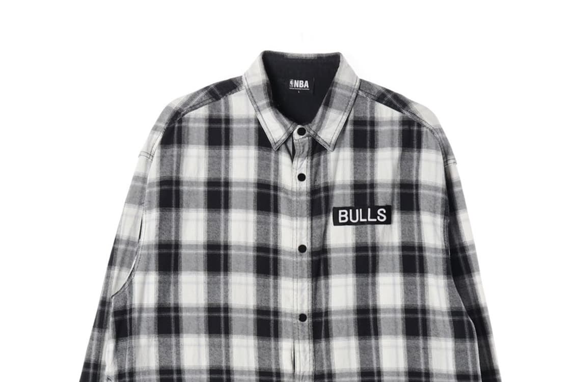NBA 시카고 불스 모노톤 체크 셔츠 L 상품이미지3