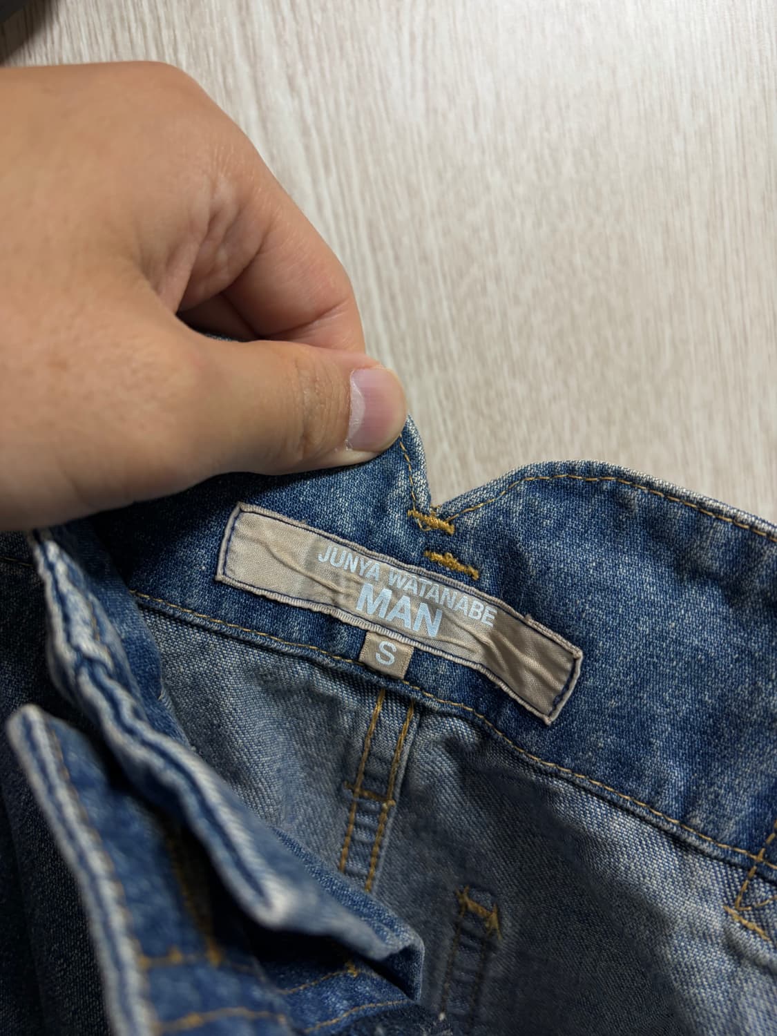 준야 와타나베 디스트레스드 데님 팬츠 인디고 S 상품이미지8