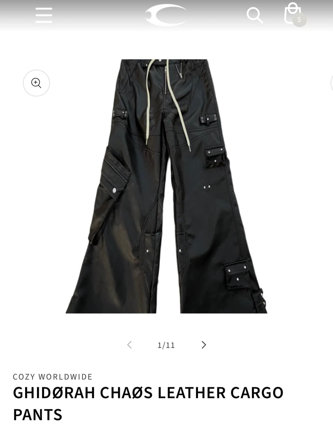 COZYWORLDWIDE 레더카고팬츠 코지월드와이드 상품이미지7