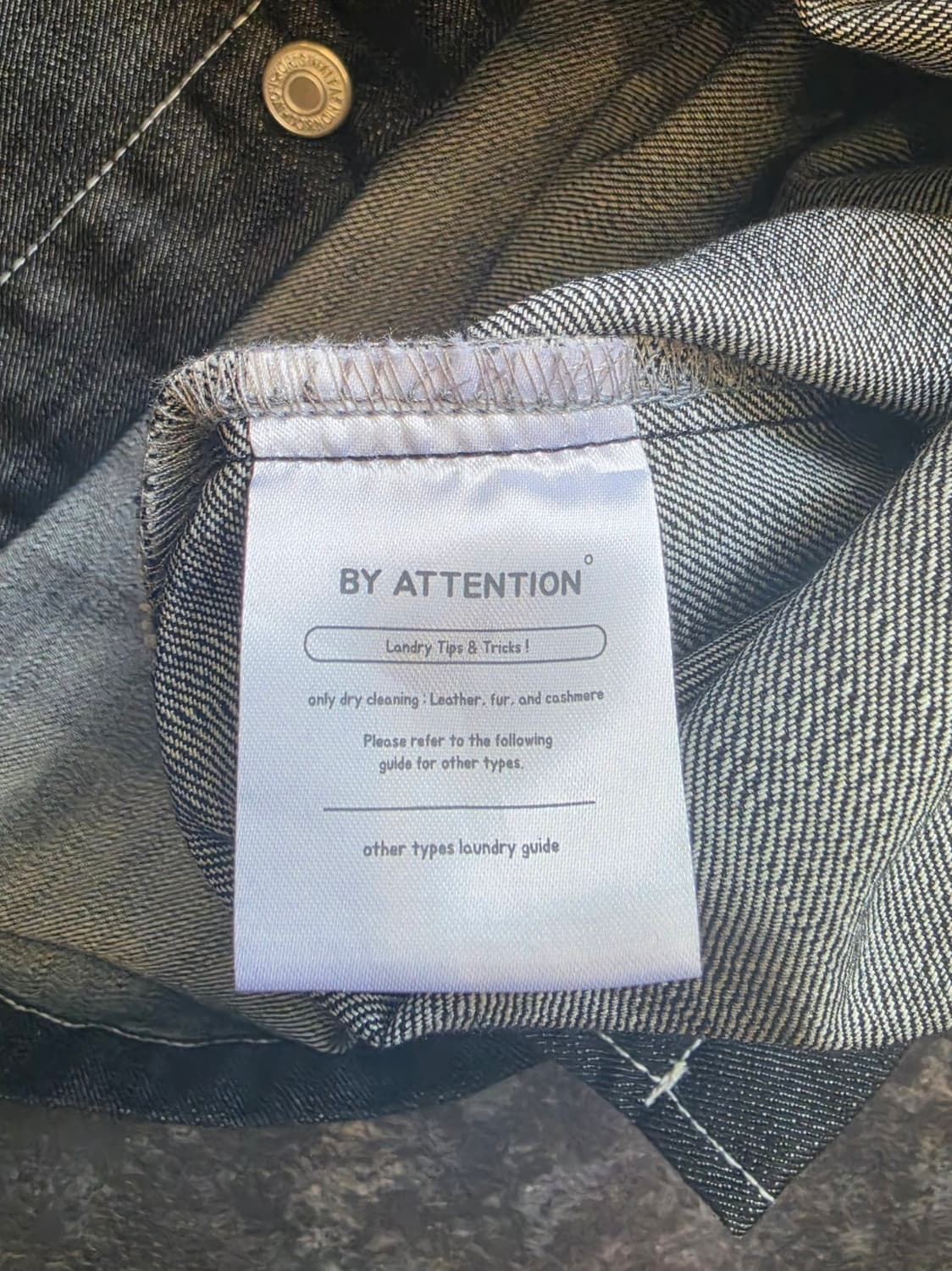 Attention 브랜드 World Wide Wear 데님자켓 상품이미지7