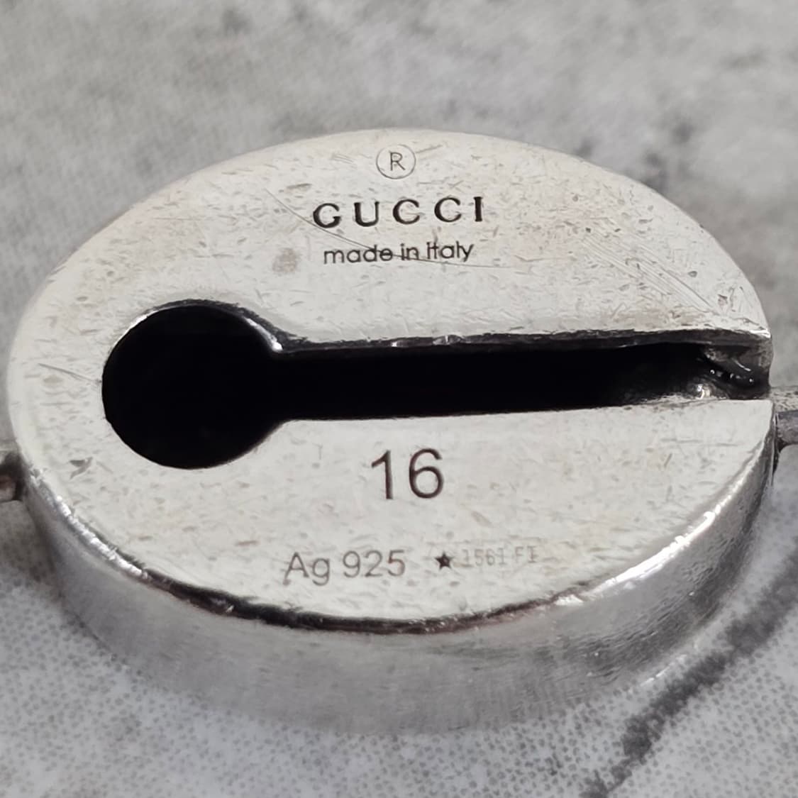 구찌 인터로킹 G 에나멜 볼 체인 팔찌 16호 판매 상품이미지4