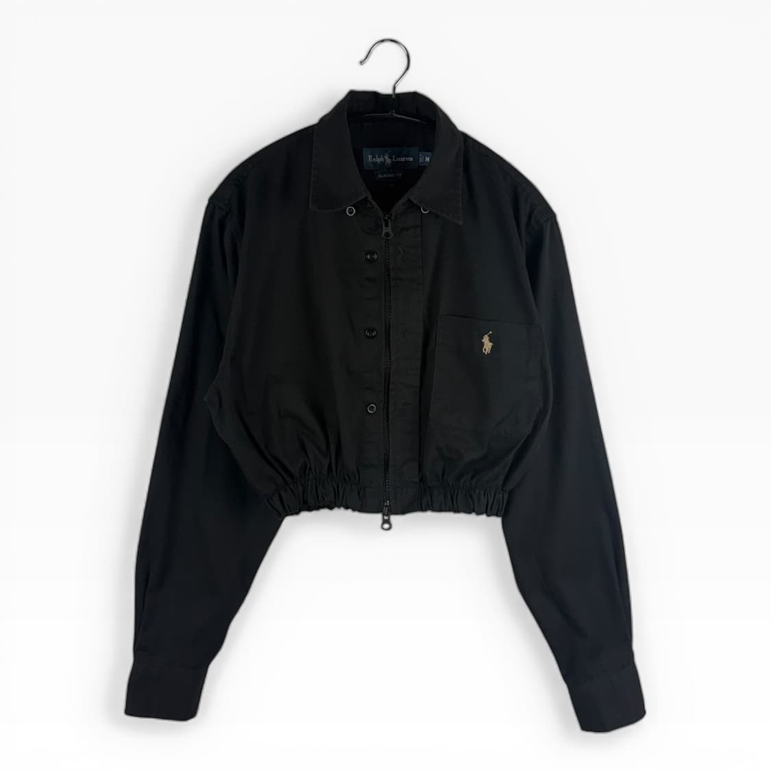 (무료배송)M) 폴로랄프로렌 우먼스 커스텀 크롭 자켓 블랙 상품이미지1