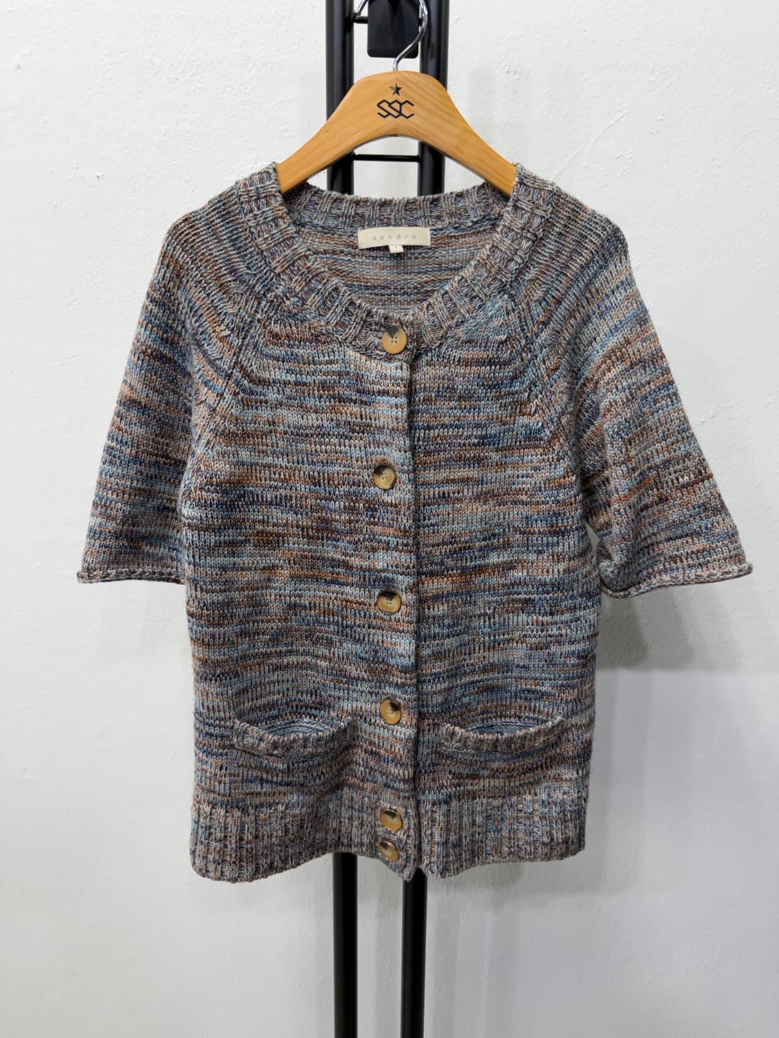 정품) Sandro 산드로 여성 멀티컬러 니트 가디건 1 상품이미지1