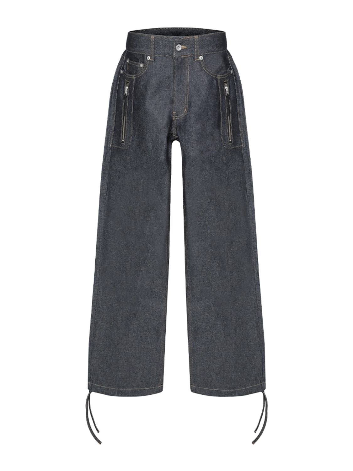 (키체인 포함) MJD 로우라이즈 듀얼 집 지퍼 데님 인디고 상품이미지1