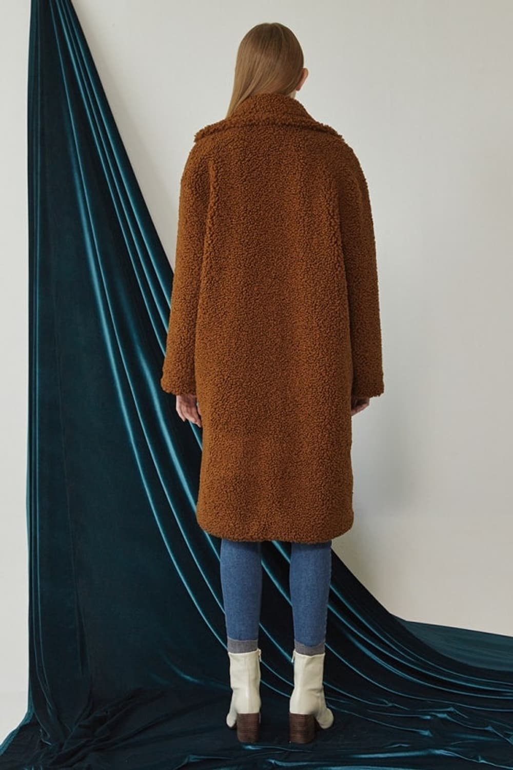 레니본 여성 테디베어 롱코트  상품이미지8