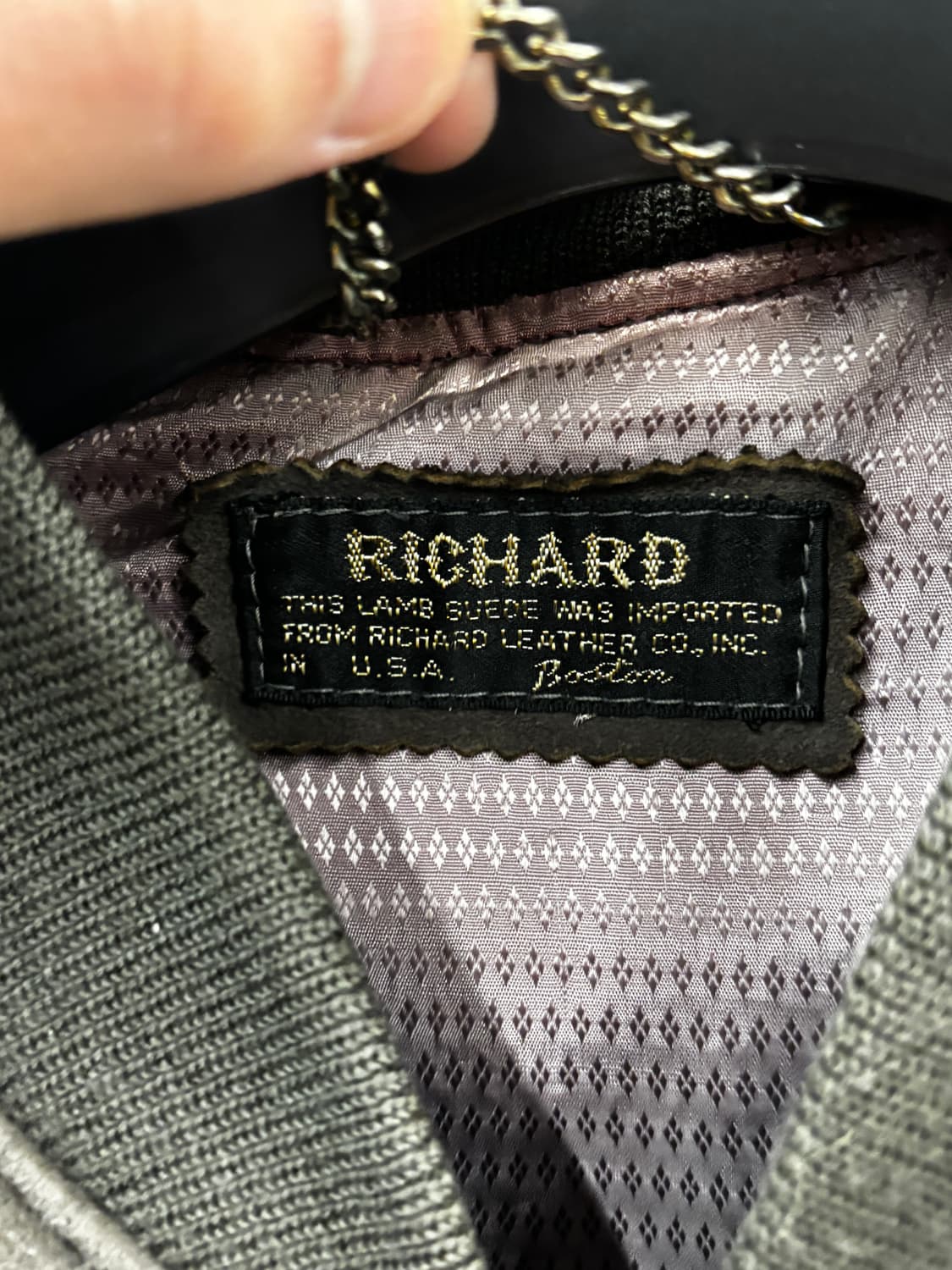 리차드 스웨이드 봄버 자켓 브라운 상품이미지4