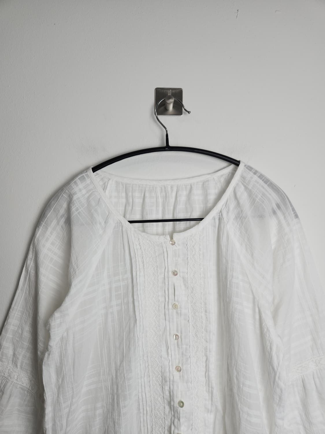 체크 레이스 블라우스 상품이미지9