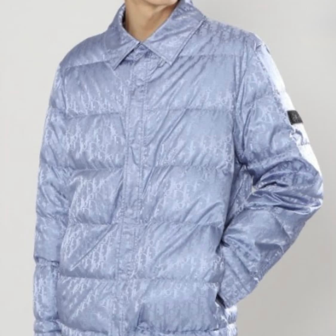 [S+급/48] 디올 오블리크 퀼팅 자켓 패딩 블루 상품이미지7