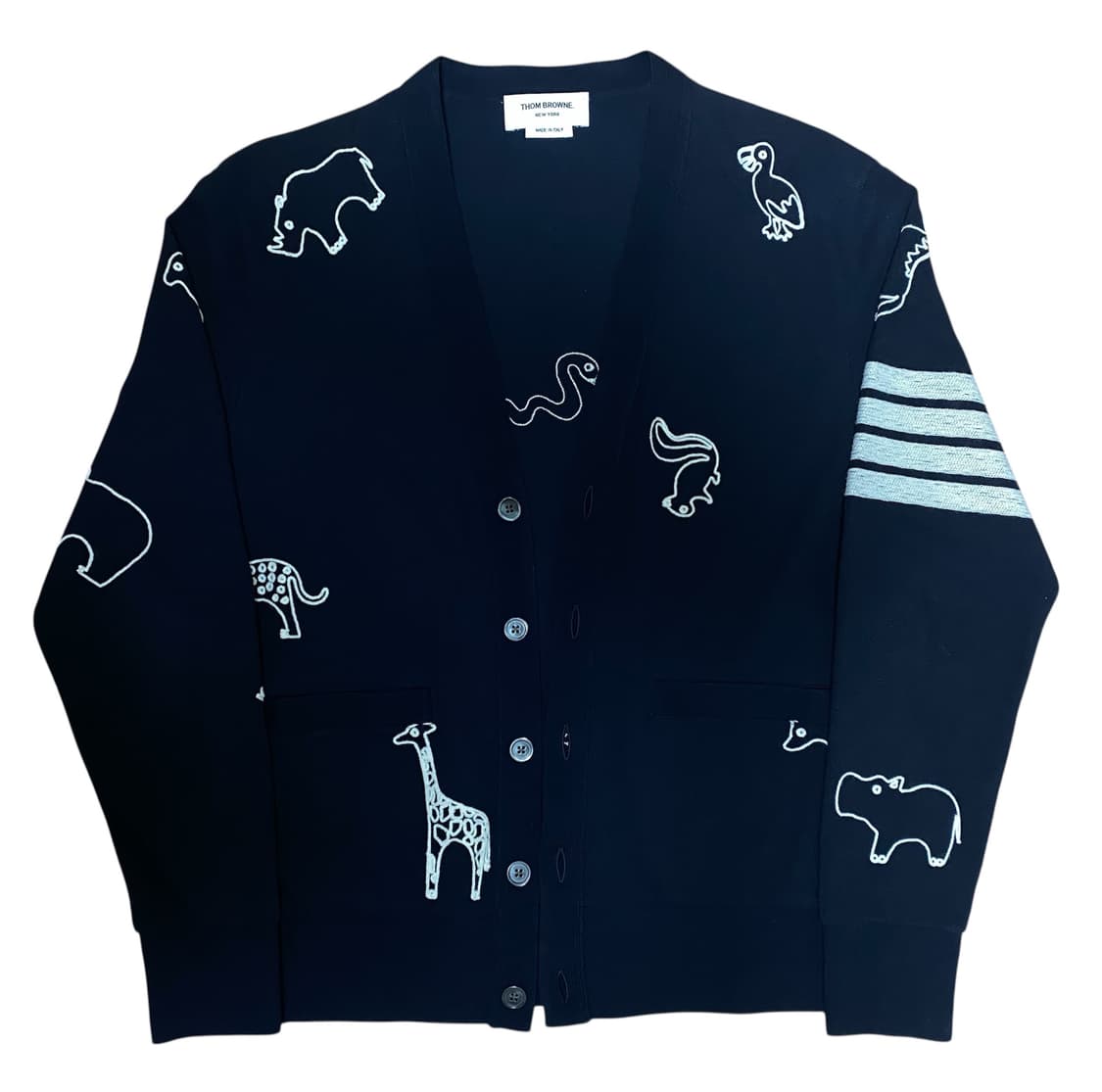 정품 백화점판 톰브라운 애니멀 코튼 가디건 상품이미지1